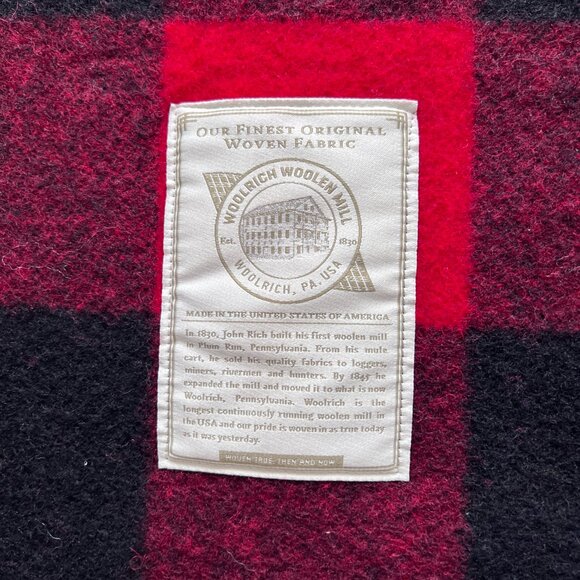 Woolrich Rough Rider Wool Blanket – Red Buffalo Check - Picture 3 of 6